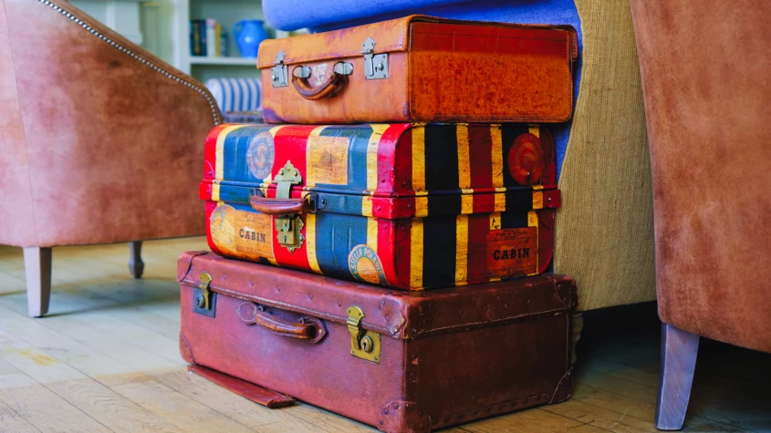 Luggage stacked