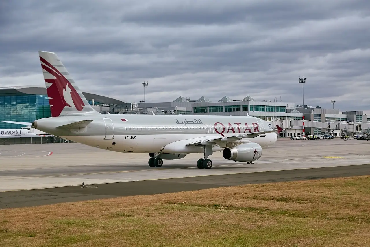 Qatar Airways landde op de luchthaven Liszt Ferenc in Boedapest