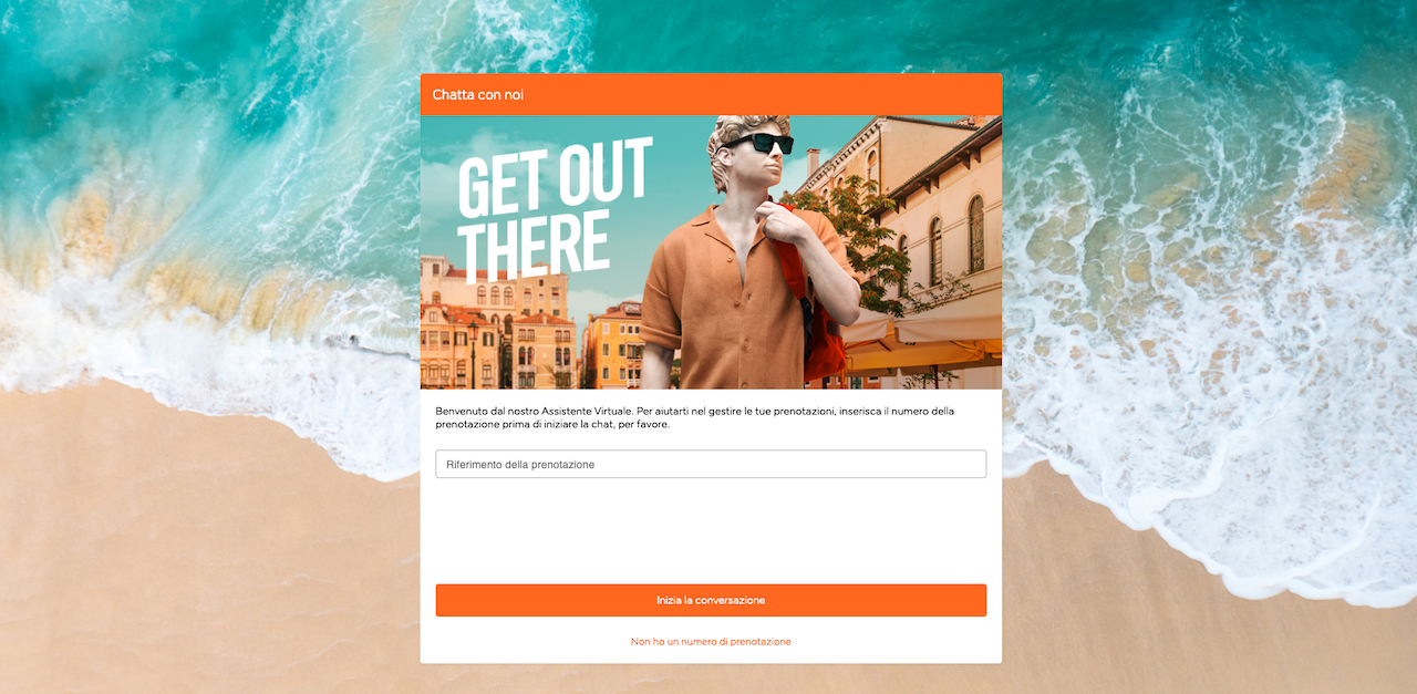 Pagina web easyJet live chat