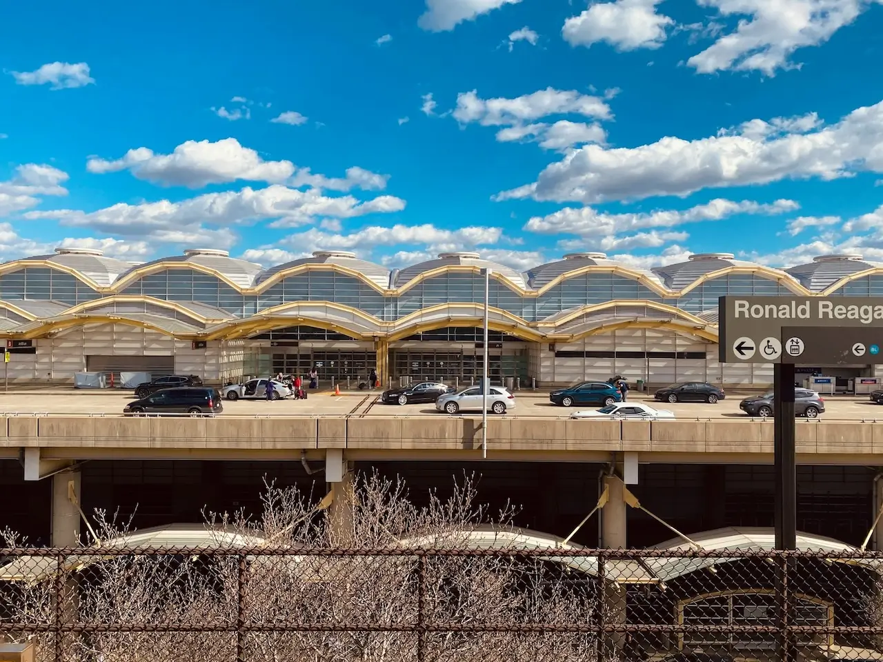 The drop-off area at Ronald Reagan Airport in DC