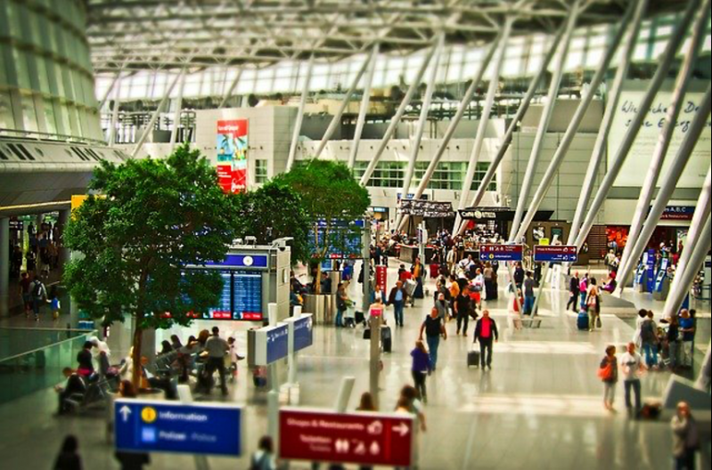 inside airport