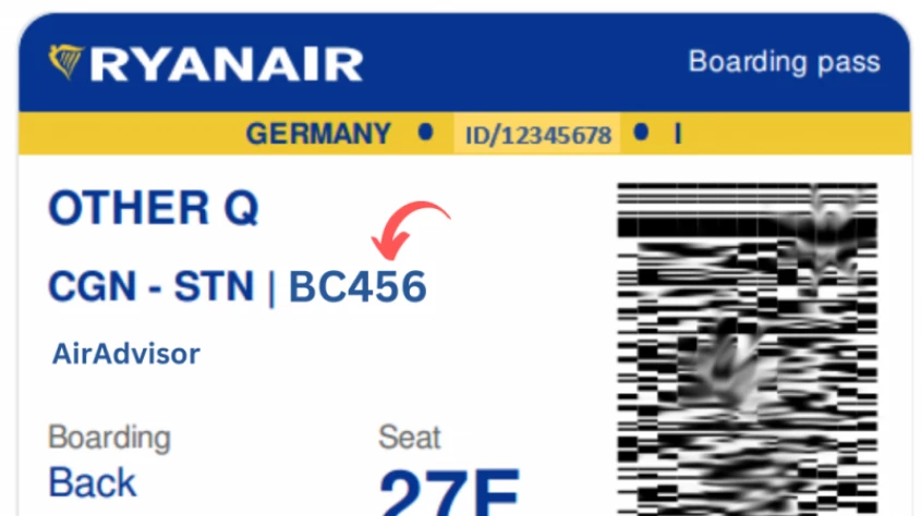 Ryanair Buchungsnummer für Flüge: PNR-Nummer