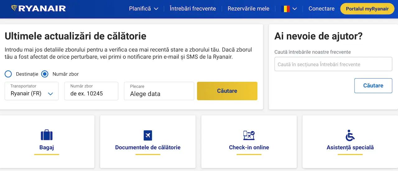 Ryanair: Ultimele actualizări de călătorie