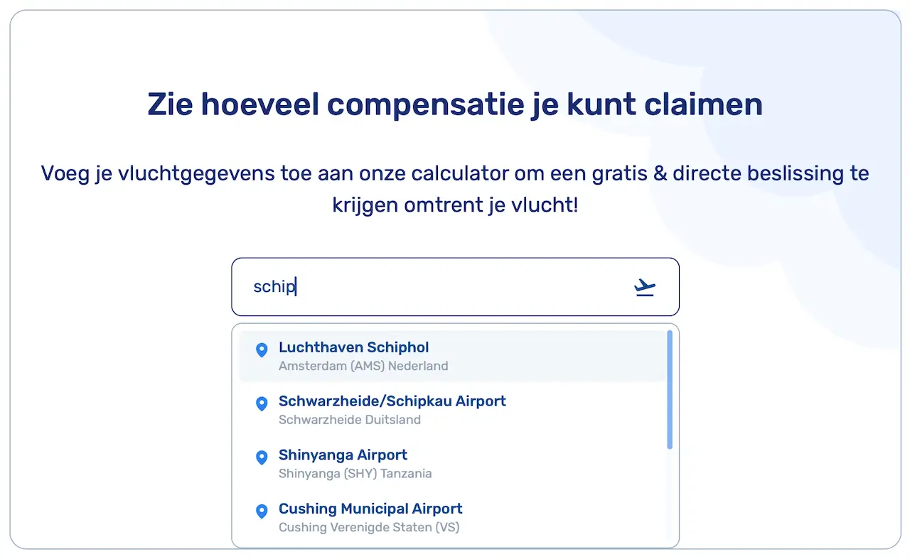 Stap 1. Vluchtvertraging checker