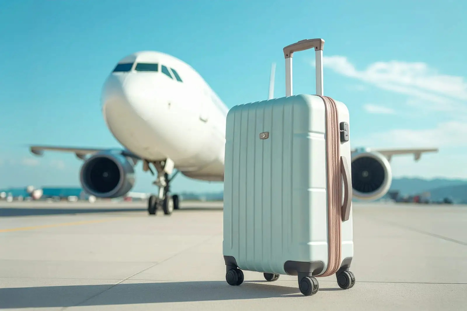 une valise &agrave; l'a&eacute;roport