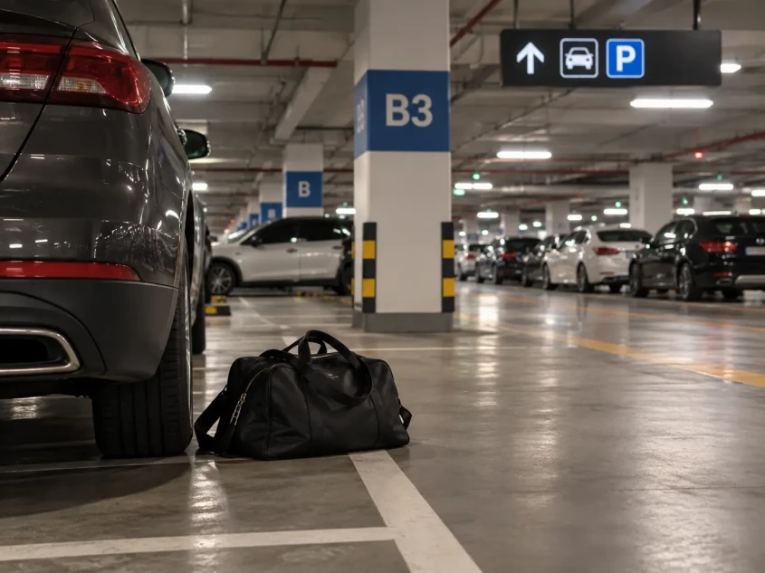 Otoparkta unutulan eşya