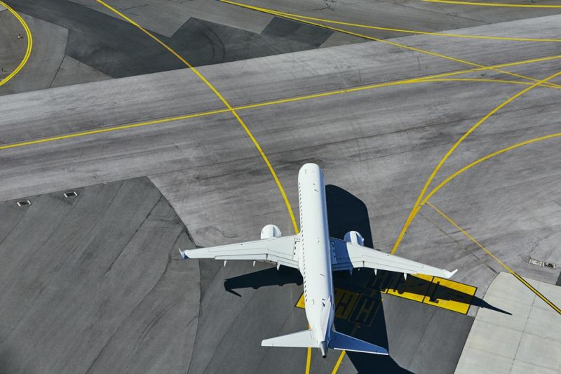 Airplane parked because of flights cancelled in Tenerife South Airport