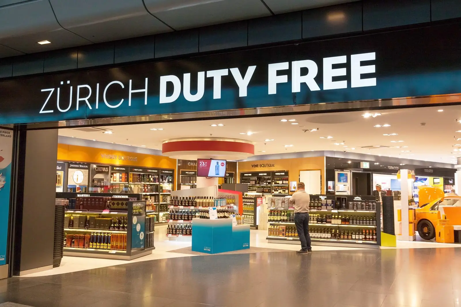 Tienda Duty Free en el Aeropuerto de Zúrich