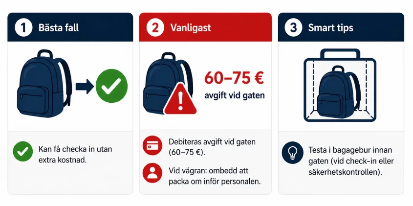 N&auml;r ryggs&auml;cken &auml;r f&ouml;r stor f&ouml;r handbagage