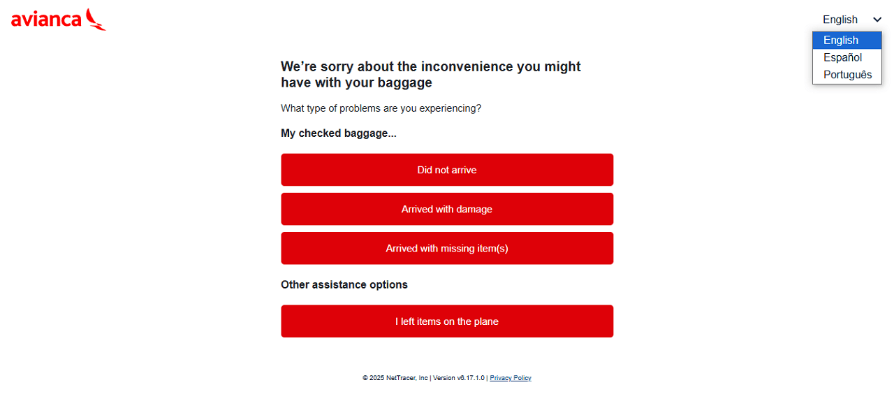Avianca Bagagli