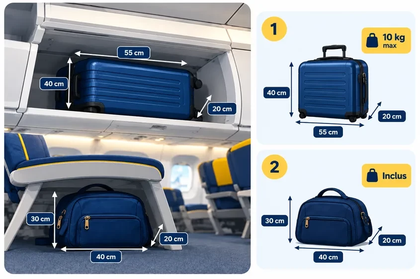 bagage cabine ryanair dimensions poids