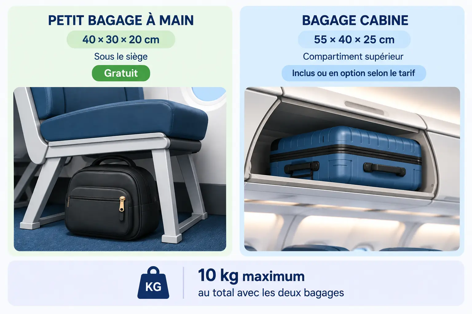 bagage cabine transavia dimensions