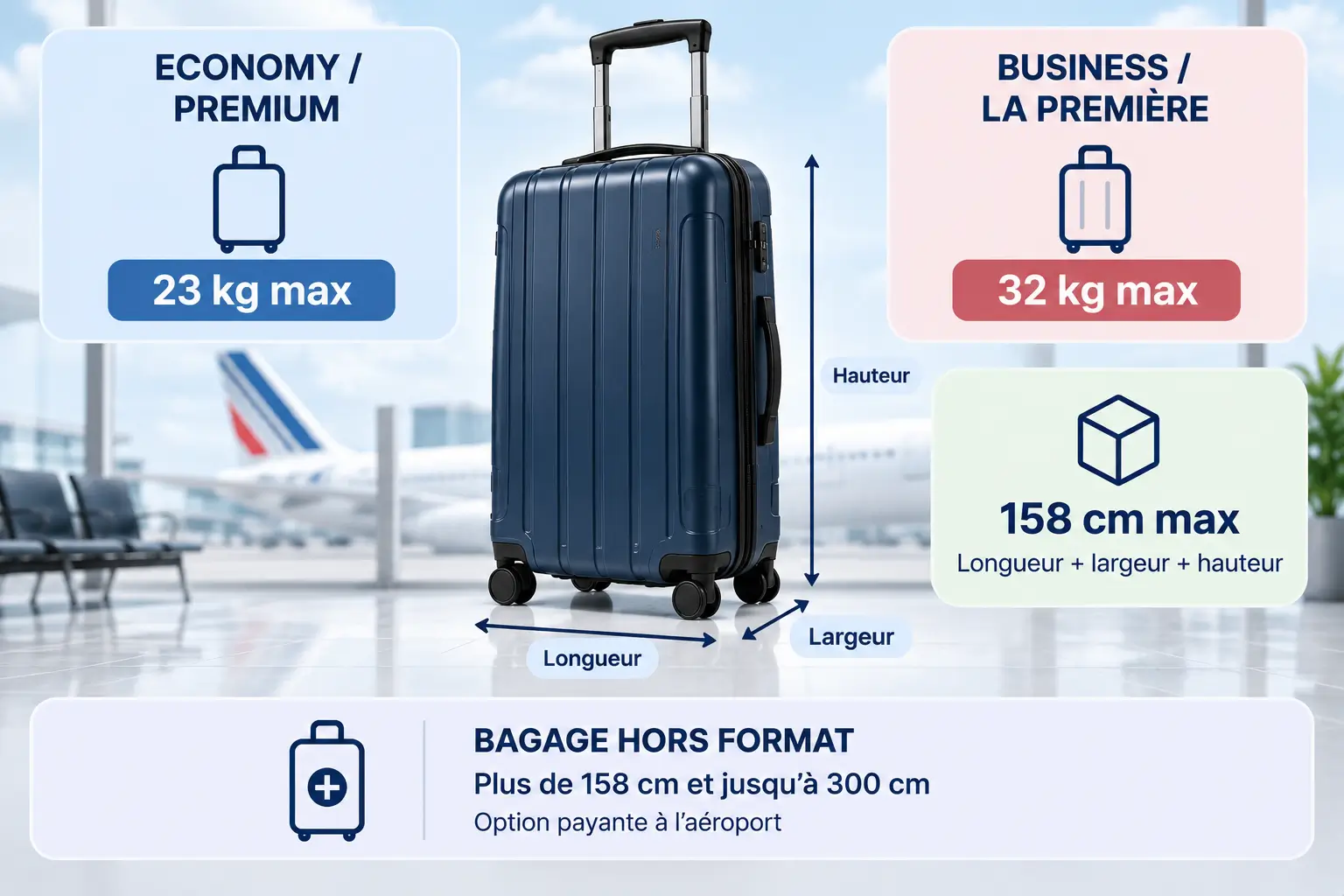 bagage soute air france poids dimensions