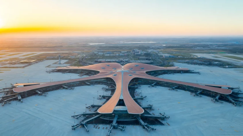 Beijing Daxing International Airports stj&auml;rnformade terminal