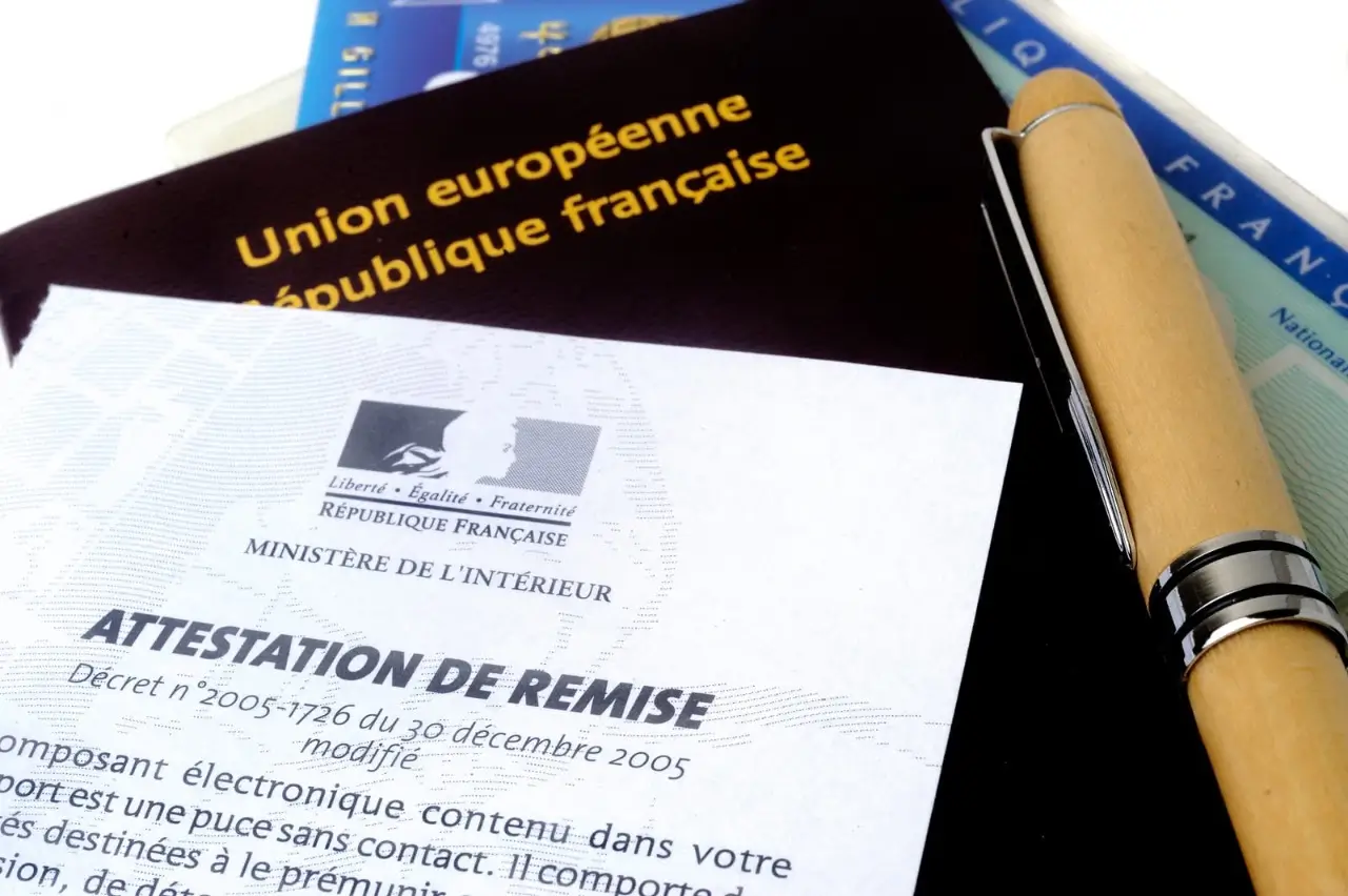  un passeport fran&ccedil;ais et l'attestation de remise