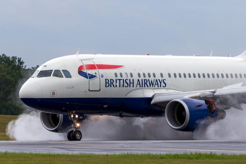 airplane of the british airways