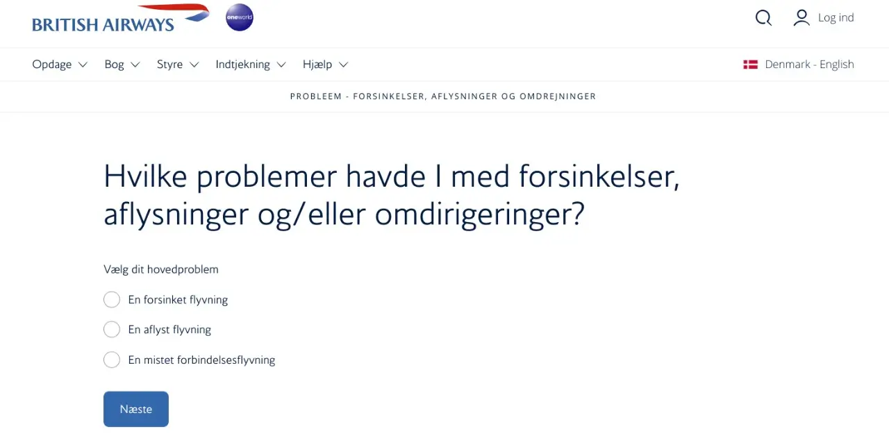british airways klageformular