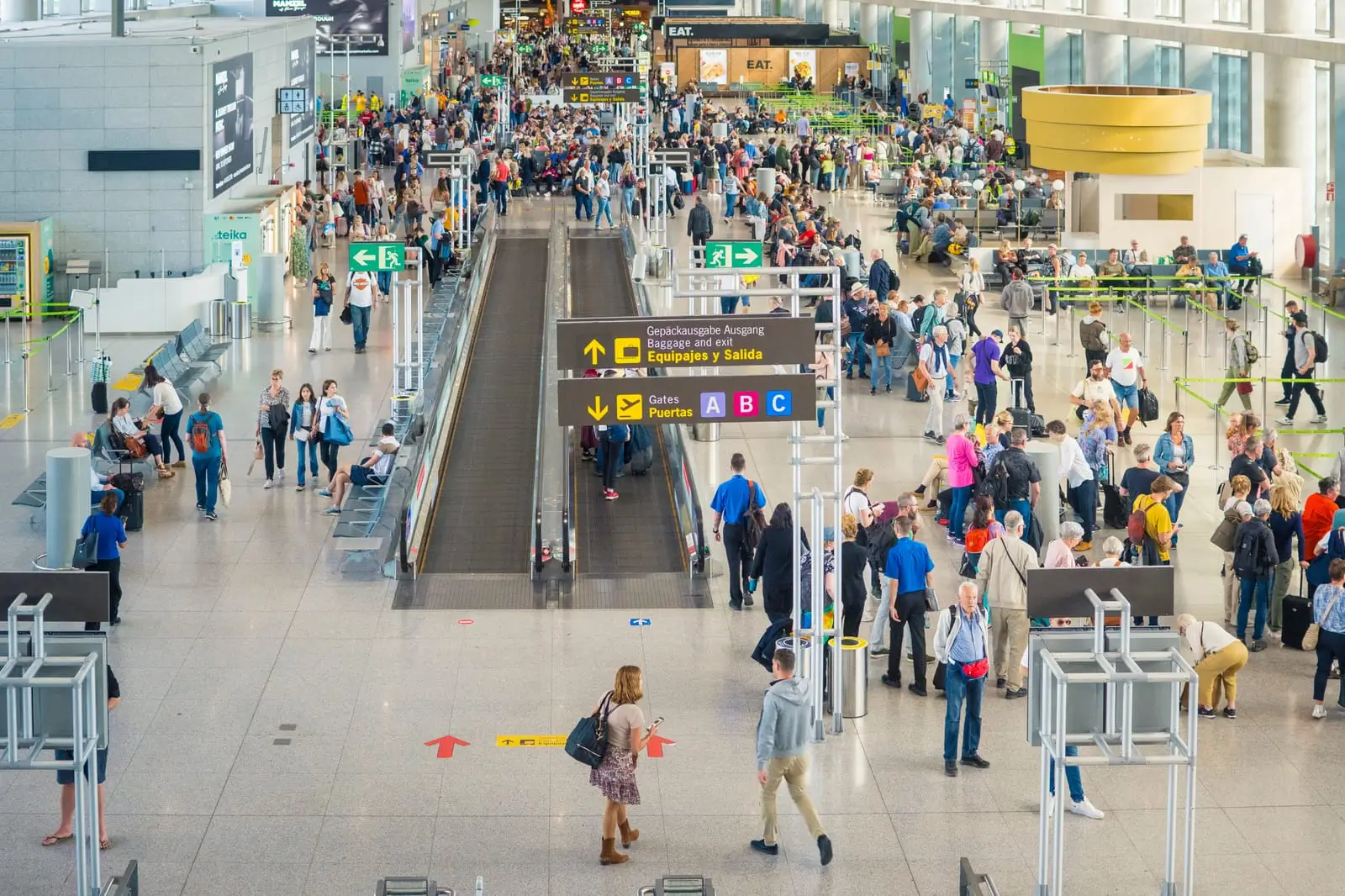 departure gates at malaga airport