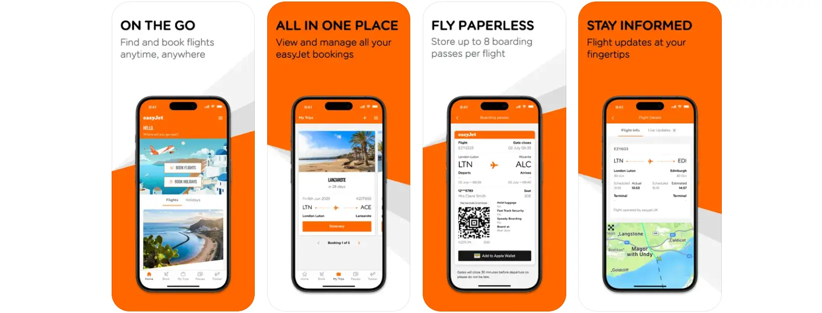 easyJet mobiele app