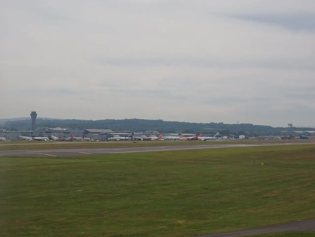 Empty runway at Edinburgh airport due to Scotland flights cancelled