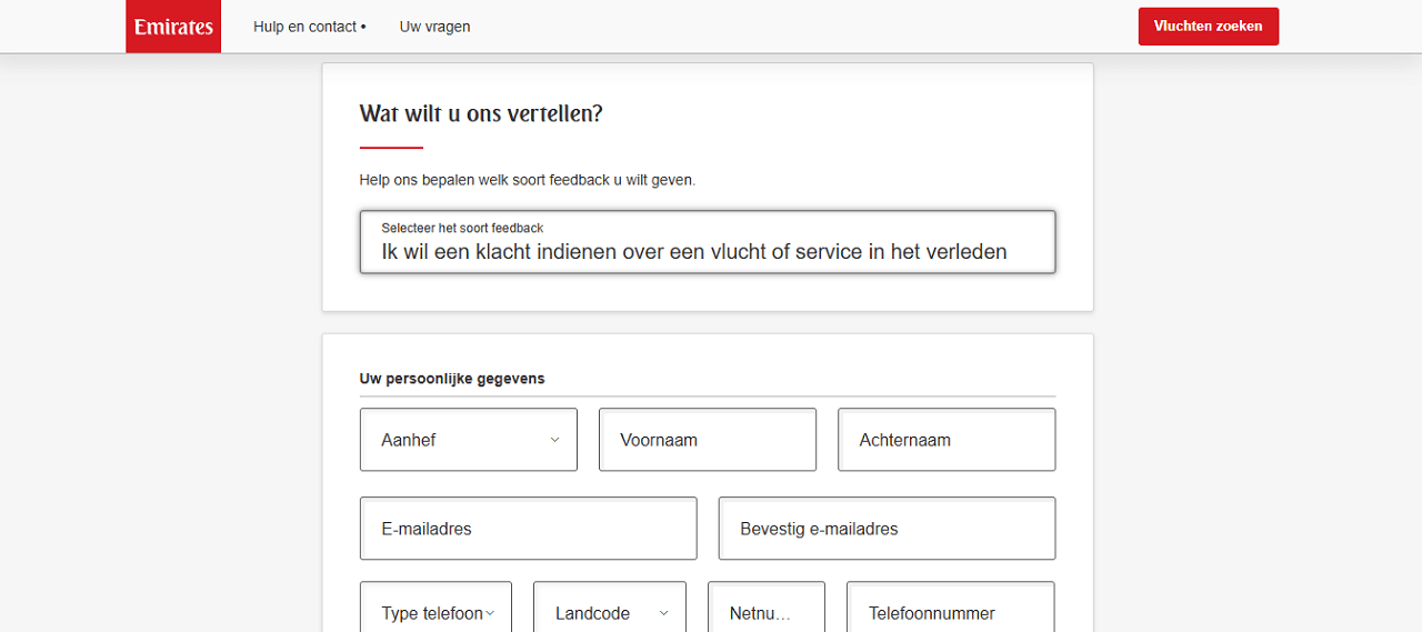 Emirates Klacht