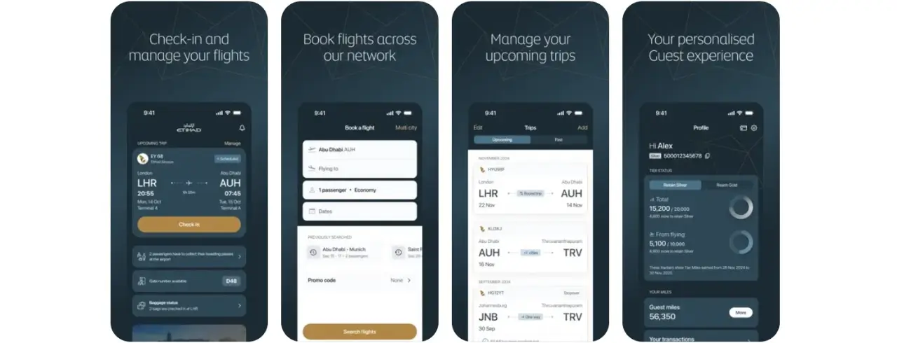 application mobile etihad