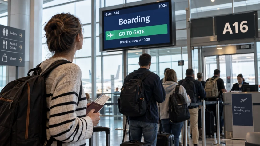 Porodica na check-in &scaron;alteru pred prvi let