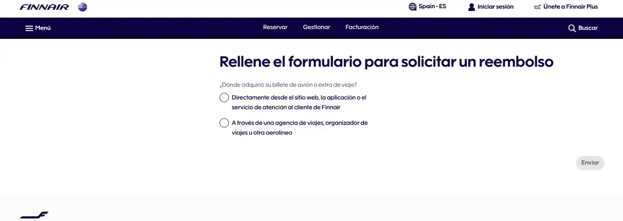 finnair reembolso