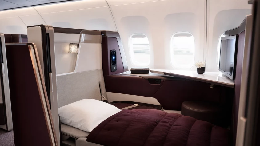 First Class-kabin hos Qatar Airways