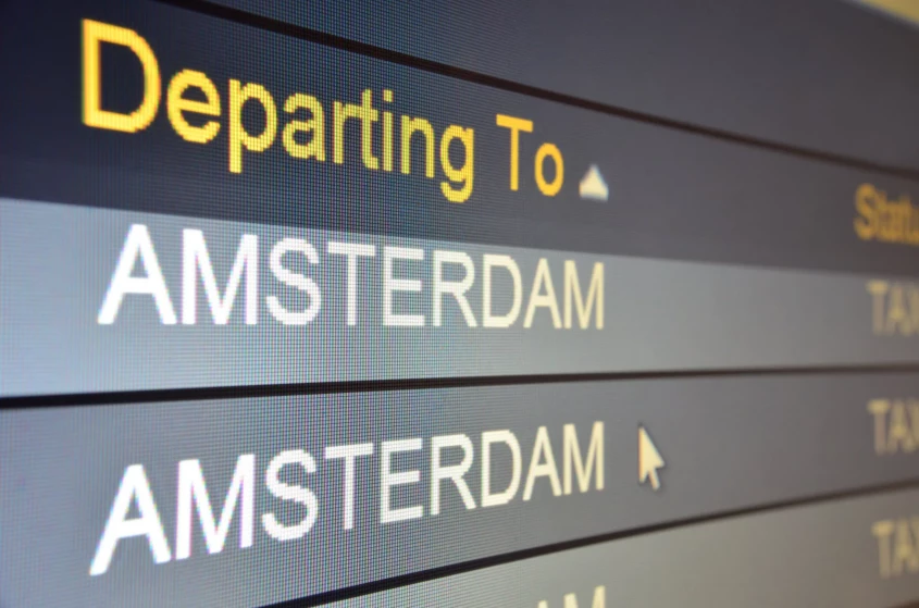 Flights departing to Amsterdam