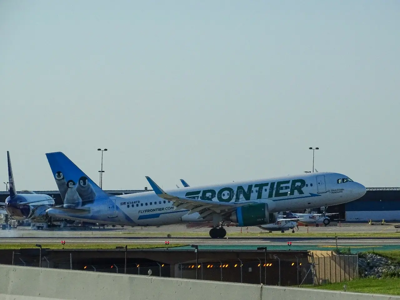 A delayed Frontier Airlines flight is finally taking off at Milwaukee Airport