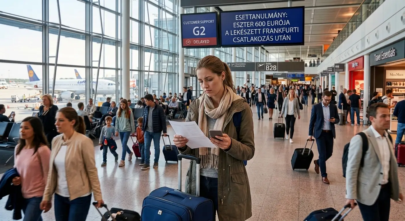 egy utas felh&iacute;vja a l&eacute;git&aacute;rsas&aacute;got egy rep&uuml;lőt&eacute;ren