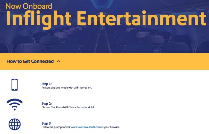 instructions how to use southwest airlines in flight entertainment