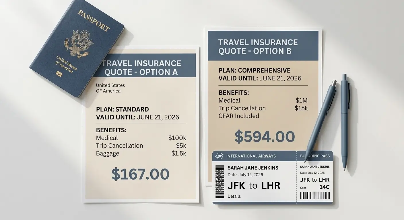 passeport and insurance