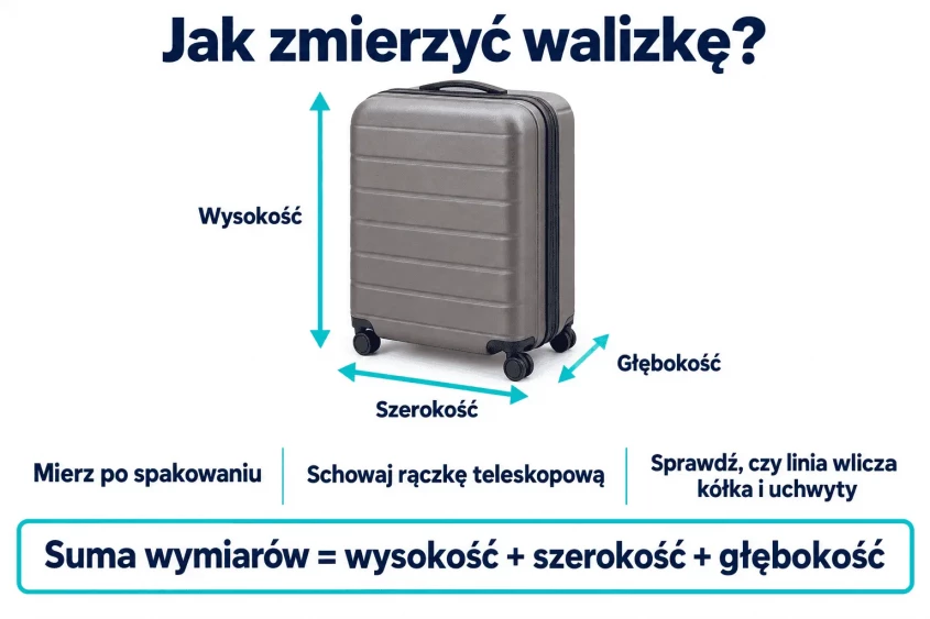 Jak zmierzyć walizkę &mdash; infografika