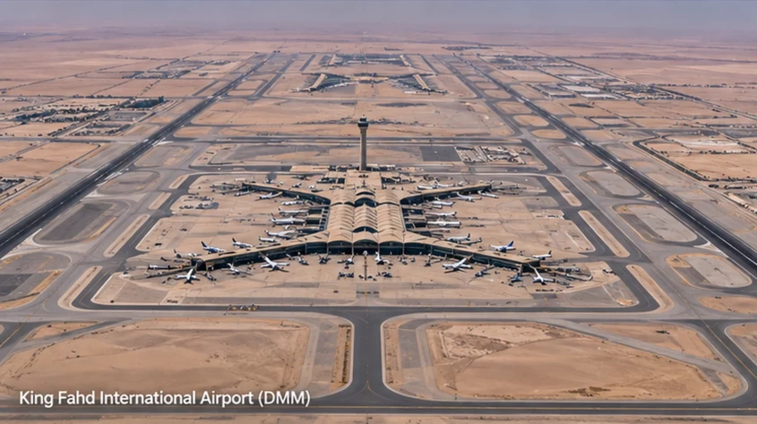 King Fahd International i Saudi-Arabia sett fra luften