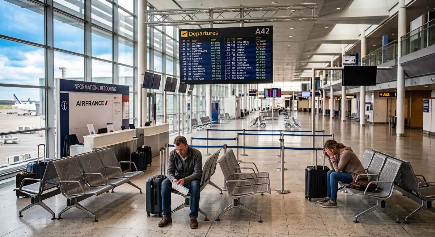 les passagers attendent leur vol