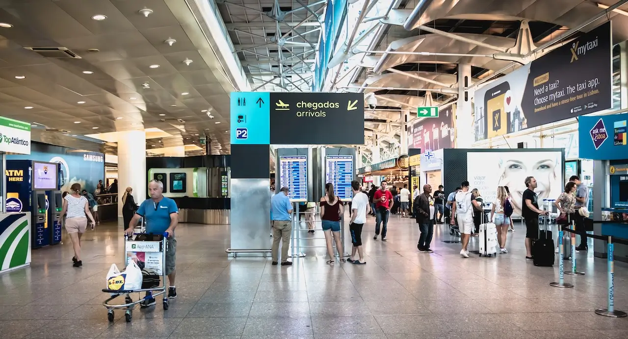Interior of Lisbon International Airport