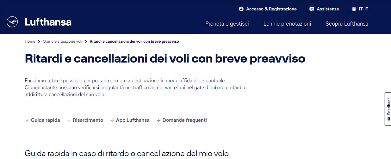Lufthansa Rimborso