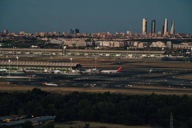vista de todo o Aeroporto Adolfo Suarez Madrid
