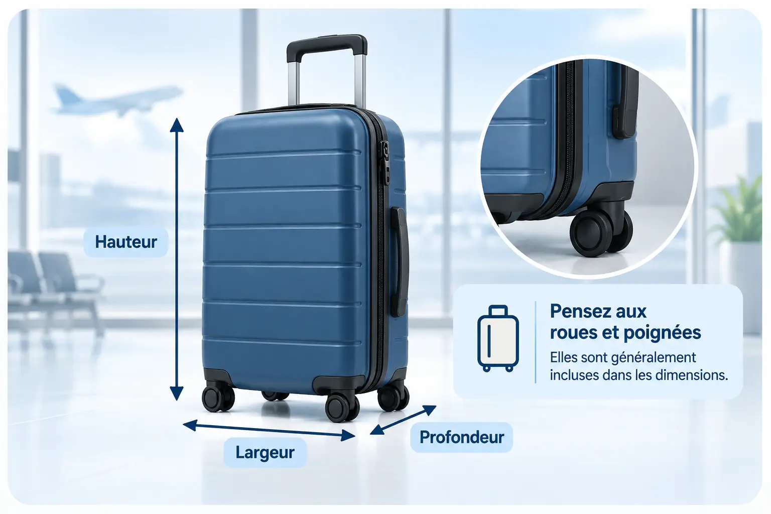 mesurer valise cabine dimensions