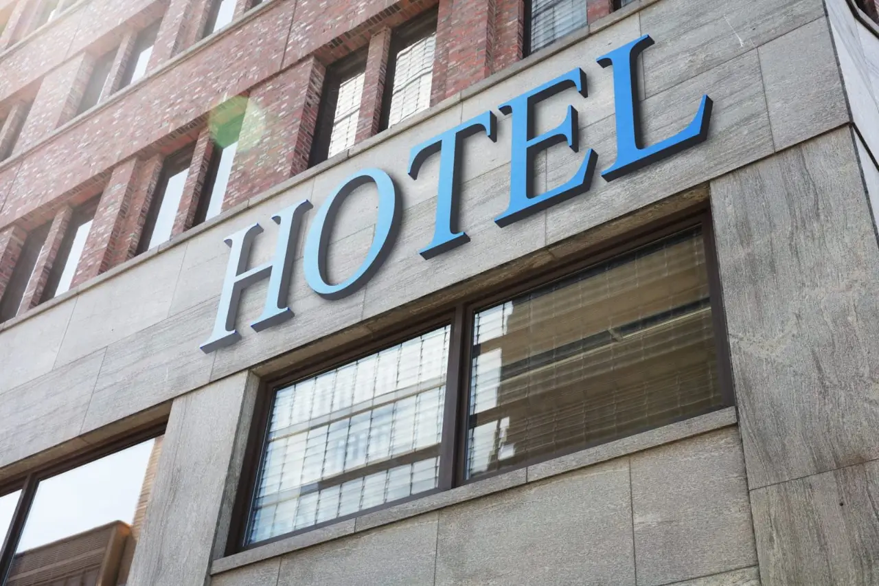 An airport hotel, used when an American Airlines flight is delayed overnight