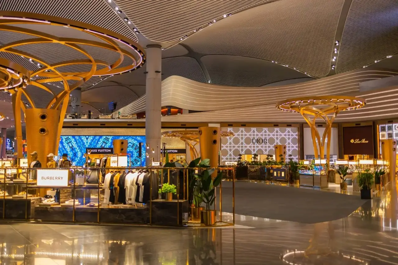 modern interior of Istanbul International Airport