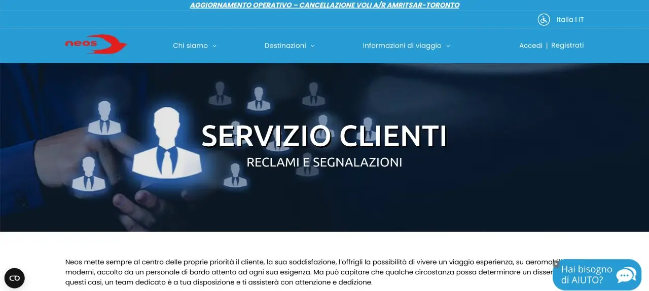 neos servizio clienti