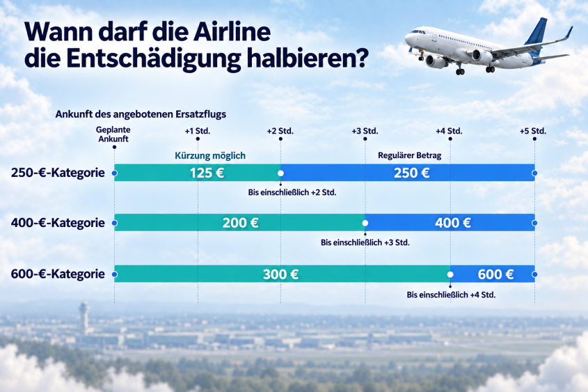 Kürzung der Entschädigung bei Nichtbeförderung