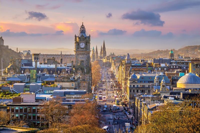 Old Town Edinburgh City Skyline, Scotland