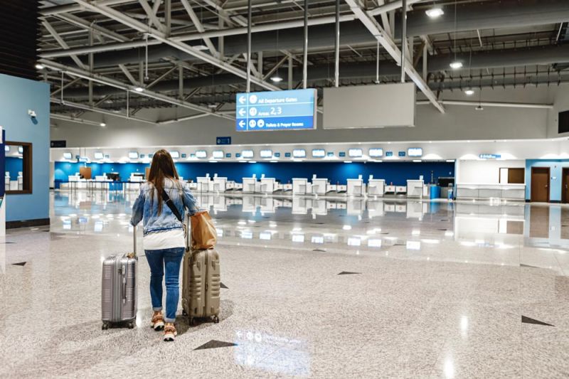 Passenger after flight cancelled at Dubai Airport