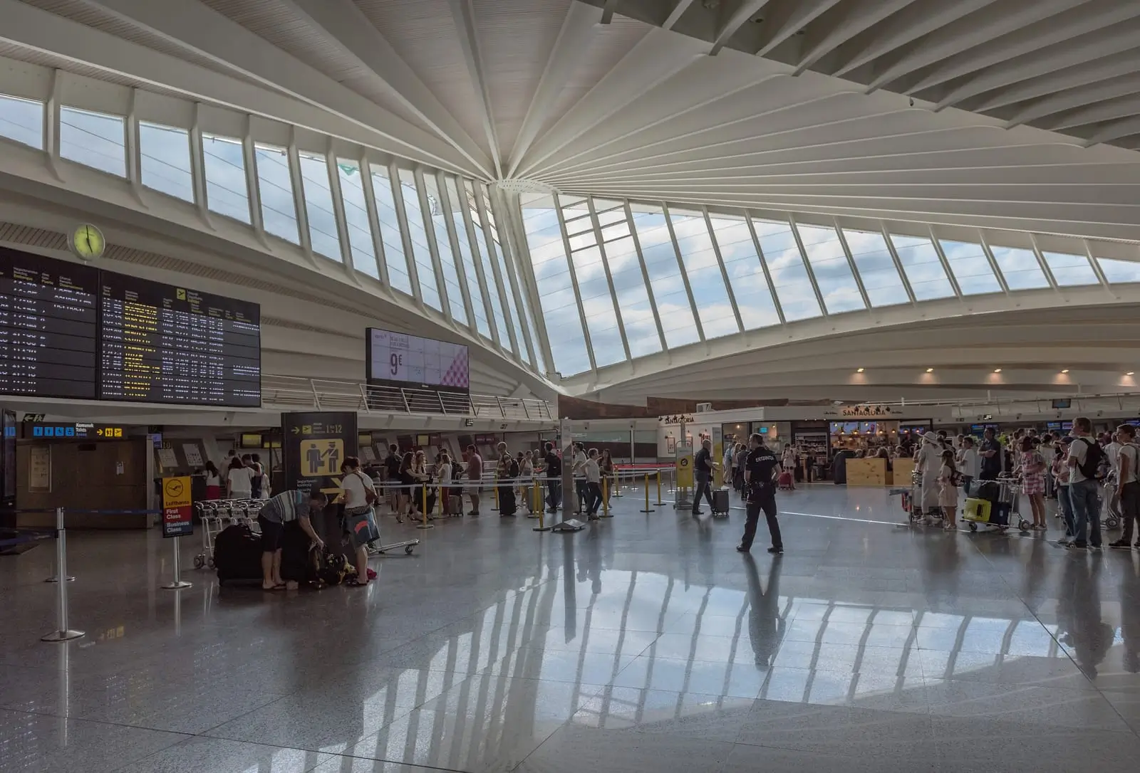 passenger terminal at bilbao airport spain