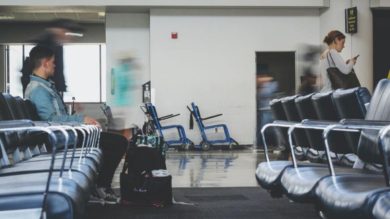 people waiting in the airport 