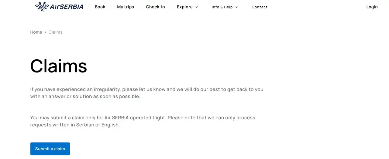 quejas a air serbia